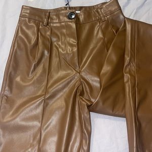 ZARA faux leather pants